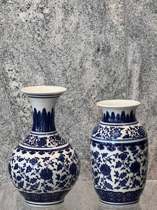 Oriental Blue Vases - 3 sizes options