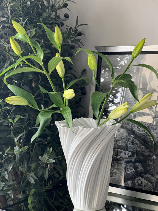 Twisted White Vase