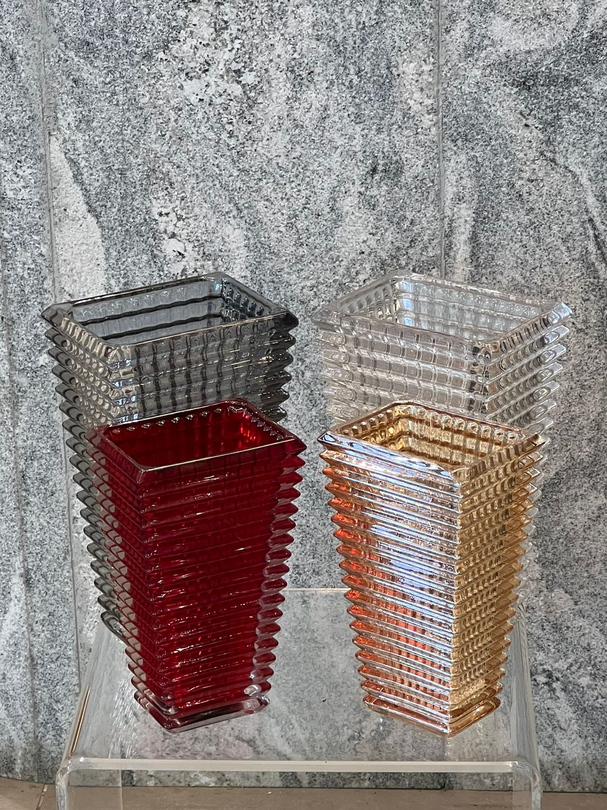 Elegant Squared Vase - 4 Colors